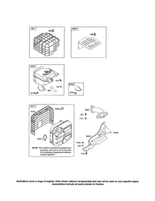 Muffler And Guard Diagram and Parts List for 20M100 0133-1416 Briggs and Stratton Engine